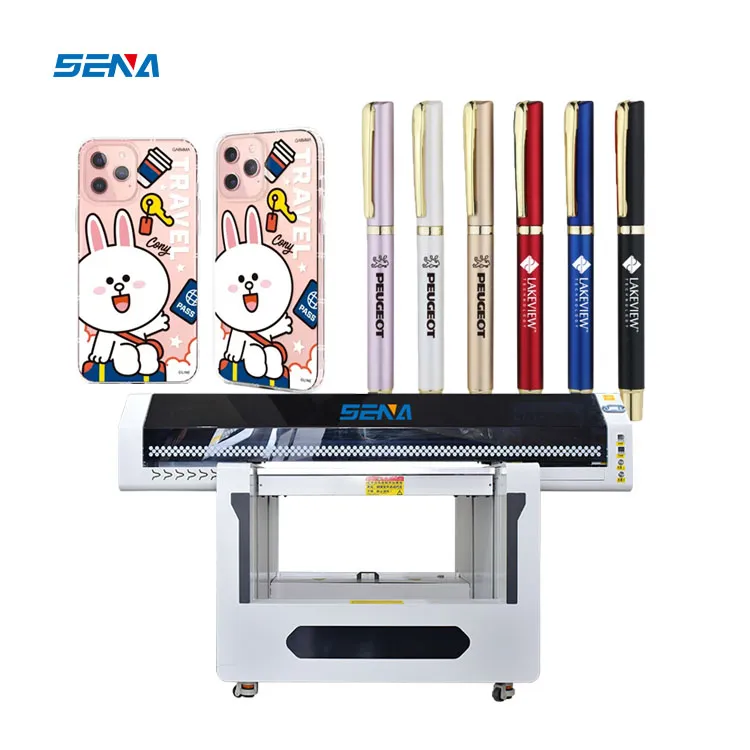 ເຄື່ອງພິມດິຈິຕອນ UV Inkjte Flatbed Printer Machine 3D Faster Varnish All in One for T-Shirt Phone Case Glass Wood PVC Card Label