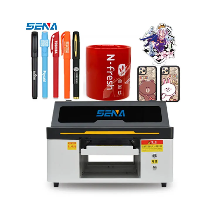 Digital Printing Machine A3 A4 UV Inkjet Flatbed Printer High Speed 3D Industrial for Glass Wood Acrylic Phonecase Metal T-shirt