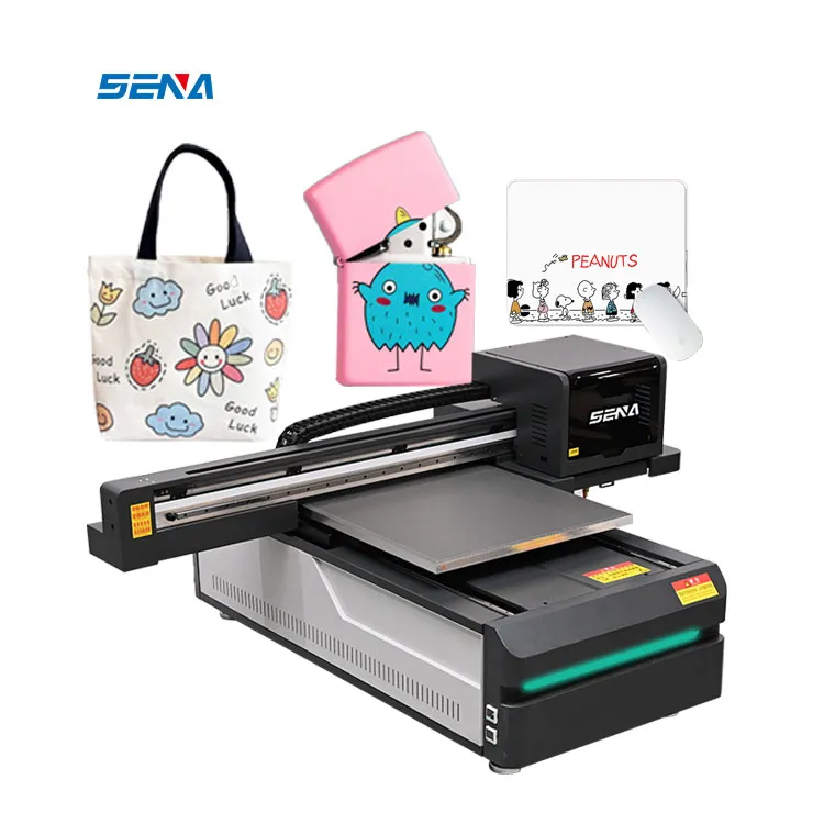 Digital Printing Machine Inkjet Flatbed UV Printer Varnish 6 Color Automatic 3D for Wood Metal Phonecase Glass ID Card Sticker