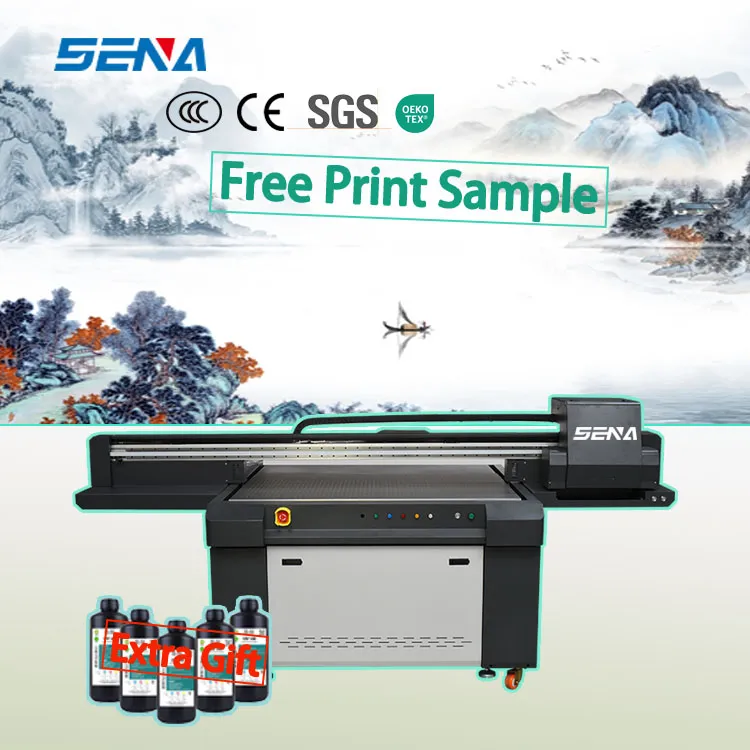 Digital UV Inkjet Flatbed Printer Print Glass Wood PVC