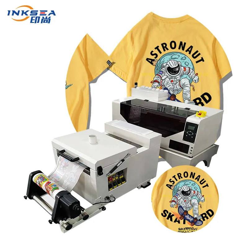 mesin perpindahan panas pakaian dtf Mesin press panas Mesin bubuk kocok printer dtf dengan sablon kulit kaos kaos