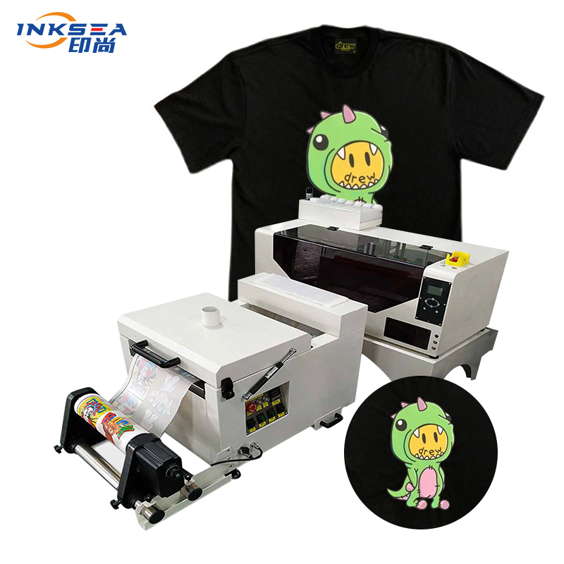 DTF हॉट स्टॅम्पिंग मशीन हॉट प्रेस टी-शर्ट प्रिंटर CMYKW कलर शर्ट DIY पॅटर्नसाठी