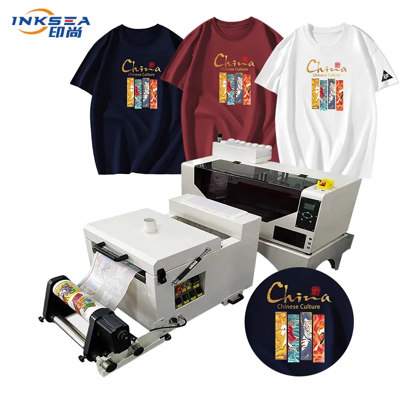 dtf printer shirt custom pattern hot press Epson print head for cotton textile shake powder machine heat transfer clothing