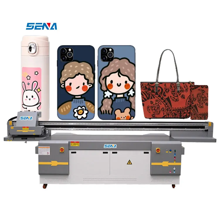 Eco Solvent 2.5*1.3m Large Format Printer All in One UV Inkjet Flatbed Printer for Wood Glass PVC Leather Phonecase Metal Shoes