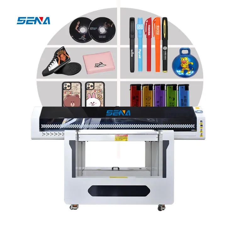 Eco Solvent A3 Printer Tekan Universal 3D Flatbed DTF UV Printer Mesin Cetak Inkjet untuk Sepatu Kartu PVC Casing Ponsel Kaca