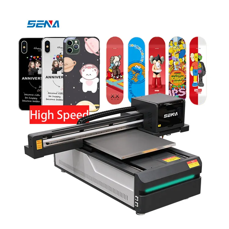 Eco Solvent Digital 3D Small 6090 UV Inkjet Flatbed Printer CMYKW for Customize Glass Wood Acrylic Box Wine Bottle Phone Case