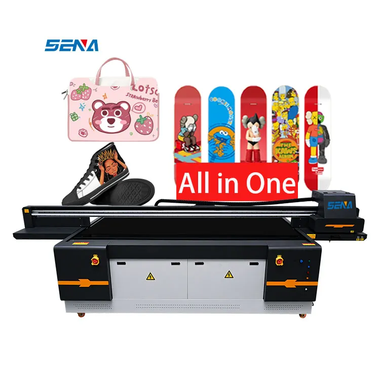 Eco Solvent Heat Press 2.5*1.3m Large Format UV Inkjet Flatbed Printer 3D LED Custom for Wood Glass PVC Leather Phonecase Metal