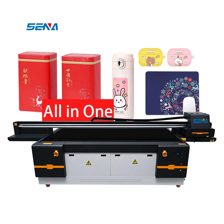 Eco Solvent Ink Printer 3D Large Format 2513 UV Inkjet Flatbed Printer CMYK+Varnish for PhoneCase Label Tile Glass Acrylic PVC