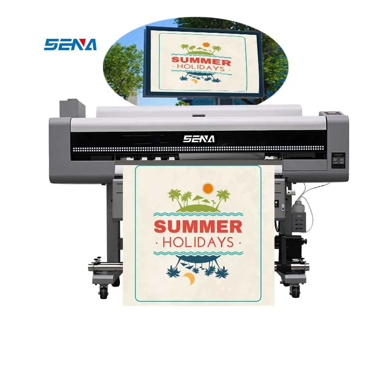 Eco Solvent UV Flatbed Printer Inkjet Format Lebar A3 Kecil 3D Digital untuk Tekstil 3D Wallpaper Mobil Pasta Kain Tirai Kulit