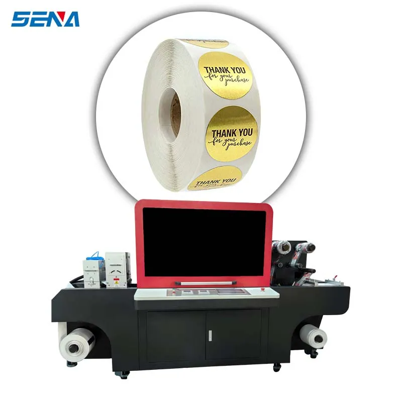 Eco Solvent UV Inkjet Digital Label Printer Machine 6 Color LED Varnish Industrial Custom for Sticker Garments Paper Film Label