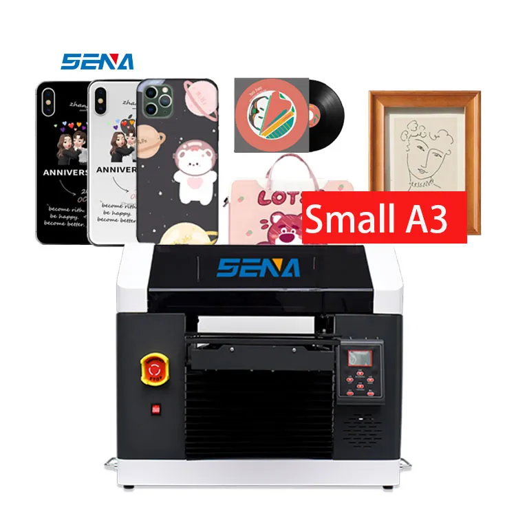 Factory Direct Sale 3045 UV Inkjet Flatbed Printer A3 Mini Small 3D Economical for T-Shirt Acrylic Phone Case Card Label Glass