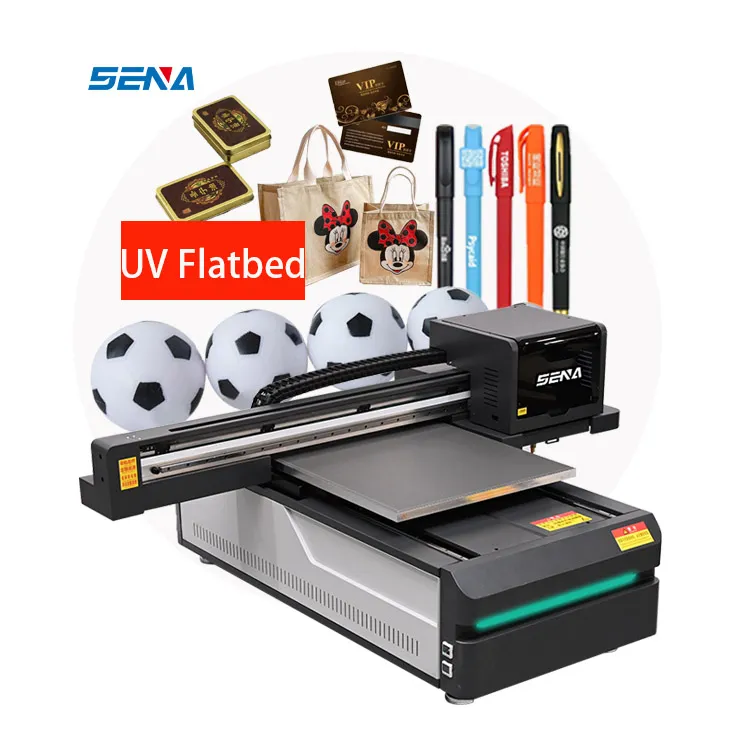 Penjualan Langsung dari Pabrik UV Inkjet Flatbed Digital 3D 6090 A3 Ukuran Inkjet Flatbed Printer UV untuk Kaca Kayu Kotak Akrilik Casing Ponsel