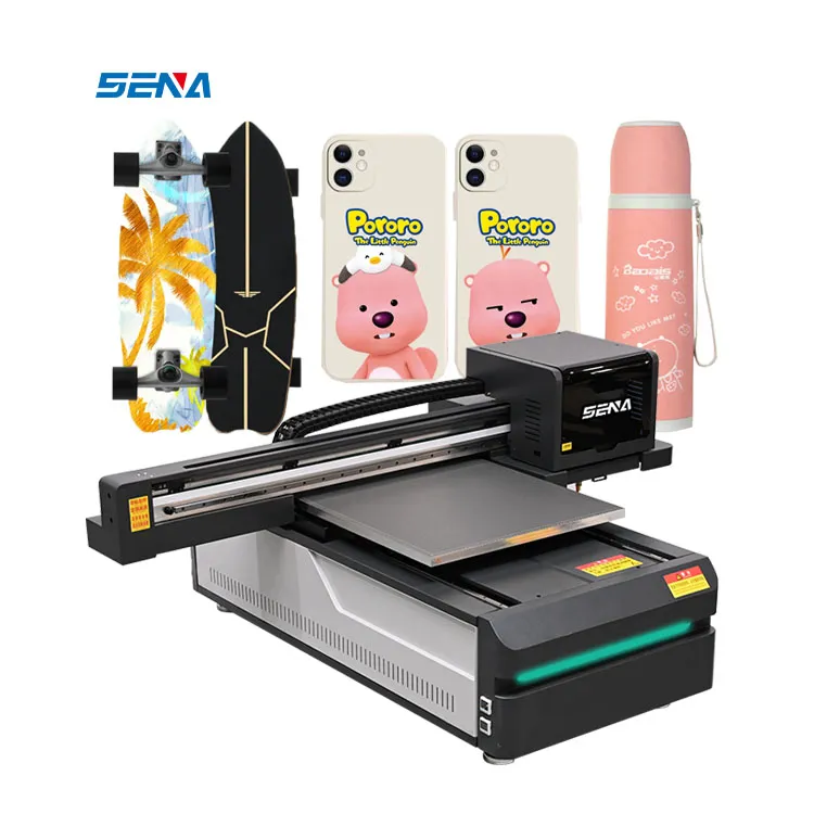 Penjualan Langsung dari Pabrik Printer Flatbed Inkjet UV Pernis CMYK A2 A3 A4 Ukuran Kecil untuk Sepatu 3D Casing Ponsel Kayu Label Kartu PVC Kaca