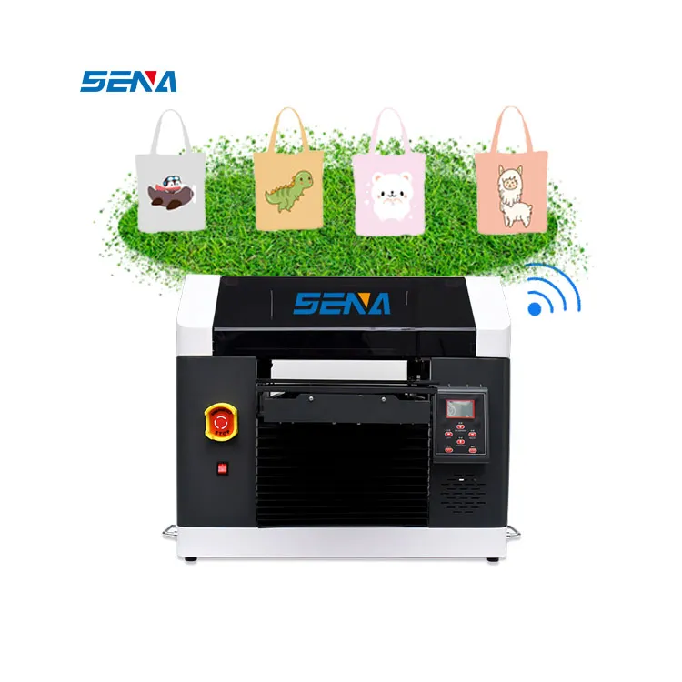 Harga Pabrik A3 A4 UV Flatbed Printer Printer UV Kecil Pencetakan Warna Cmykw untuk Pena Air Mancur Bola Golf Casing Ponsel Kartu PVC