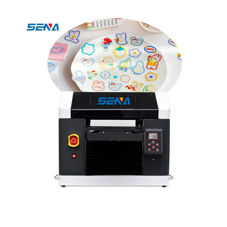 Factory Supply Eco-friendly Digital LED A3 Size UV flatbed printer With varnish ID card mobile case toy