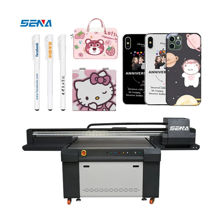 Pasokan Pabrik Printer Format Besar Pintar Mesin Printer Flatbed Inkjet UV 3D untuk Sepatu Kaus Logam Casing Ponsel Kartu Kayu Kaca