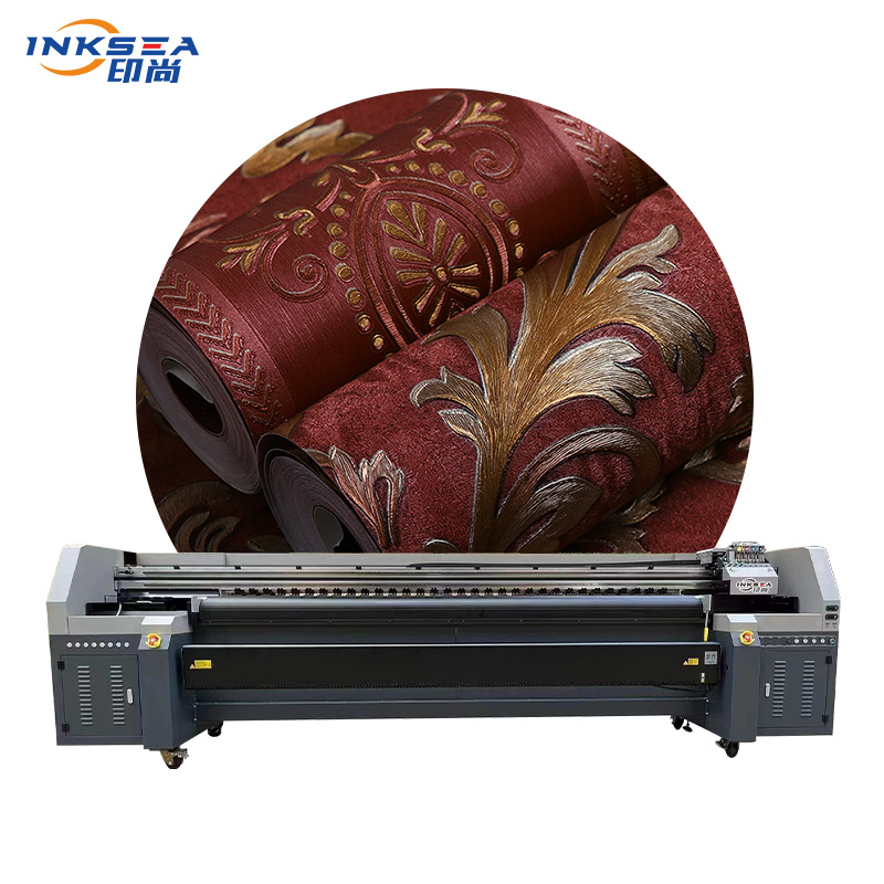 Pasokan Pabrik Printer Format Lebar 3.2M Kepala Cetak Epson 5 Warna Harga Diskon untuk Wallpaper 3D Gambar Kain Tekstil Bahan PU Pola DIY