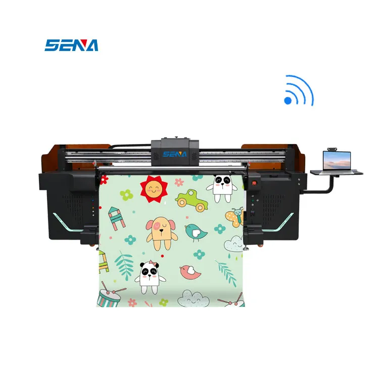 Faster Speed Large Format Printer UV Inkjet Printer CMYK+W Varnish for Roll Material Textile Wallpaper Car Fabric Leather Paper