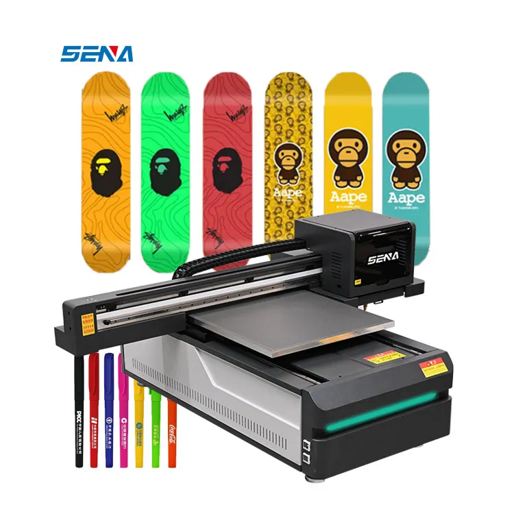 Flagship Digital UV Inkjet Flatbed Printer Fast CMYKW Varnish A2 A3 A4 Heat Press for Shoes Wood Phone Case Glass PVC Card Label