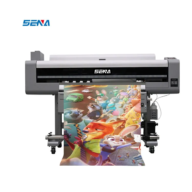 Printer Format Lebar Inkjet UV Unggulan Printer Roll To Roll Digital LED dengan Mesin Cetak Karpet Cincin Kawat Ubin Timbul 3D