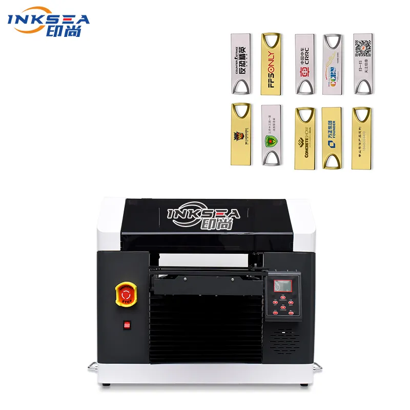 Printer flatbed uv a3 ukuran mesin digital print kecil dengan print head Epson untuk dompet sepatu ID Card