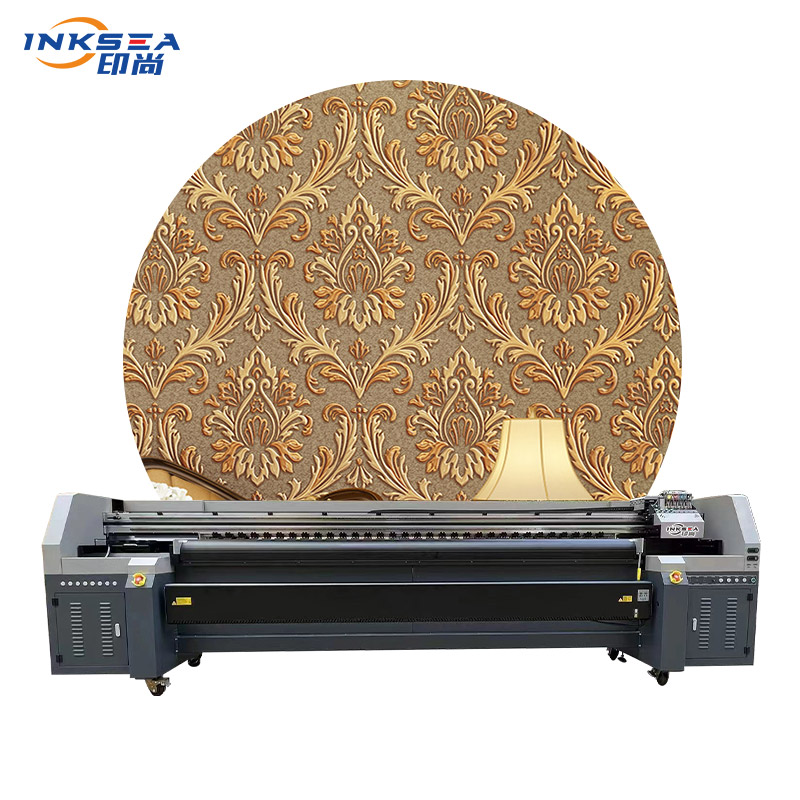 Mesin pencetak roll-to-roll fleksibel pencetak format lebar 1.8M dengan kepala cetakan Ricoh G6 untuk pelarut mesra alam kulit