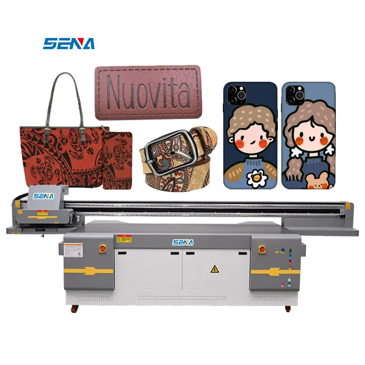 Full Automatic 2.5*1.3m A0 Large Format 3D UV Inkjet Flatbed Printer 6 Color Varnish for Wood Glass PVC Leather Phonecase Metal