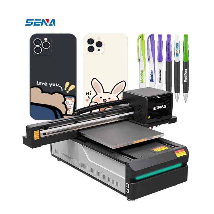 Full Automatic 60*90cm Small Format UV Inkjet Flatbed Printer 3D for Phone Case Wood Metal Glass PVC Leather Cup Wrap Transfers