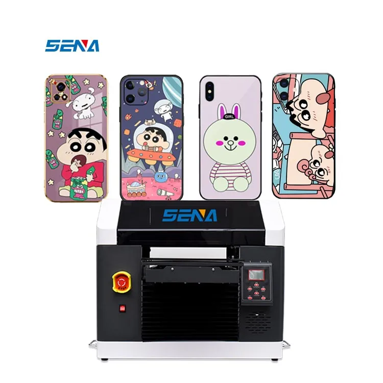 Full Automatic Mini UV Inkjet Flatbed Printer 6 Color Varnish Small A3 LED Fast Speed ​​for Wood Phonecase Glass PVC Card Pen Glof