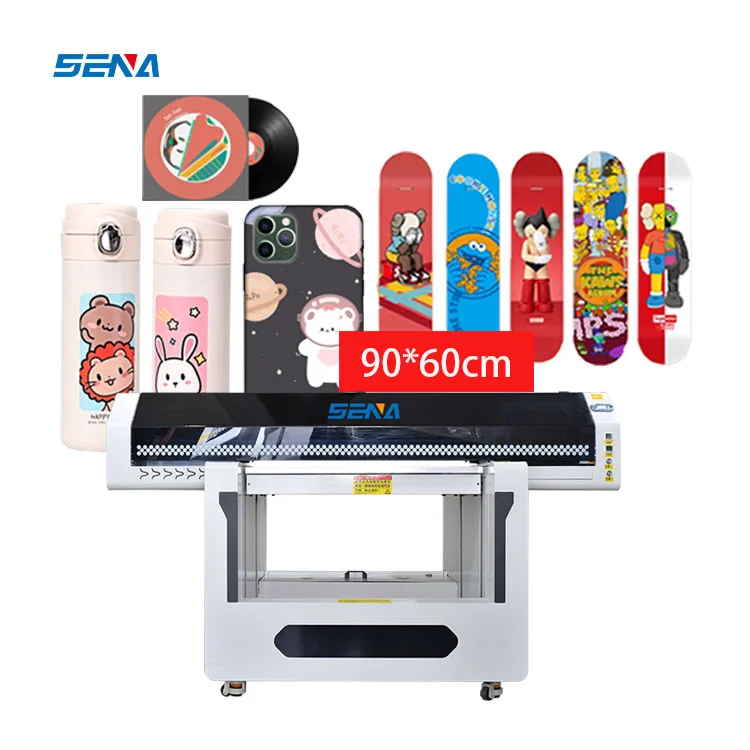 ເຄື່ອງພິມແບບ Full Automatic UV Inkjte Flatbed CMYK+ Varnish All in One for T-Shirt Phone Case Glass Wood PVC Card Label