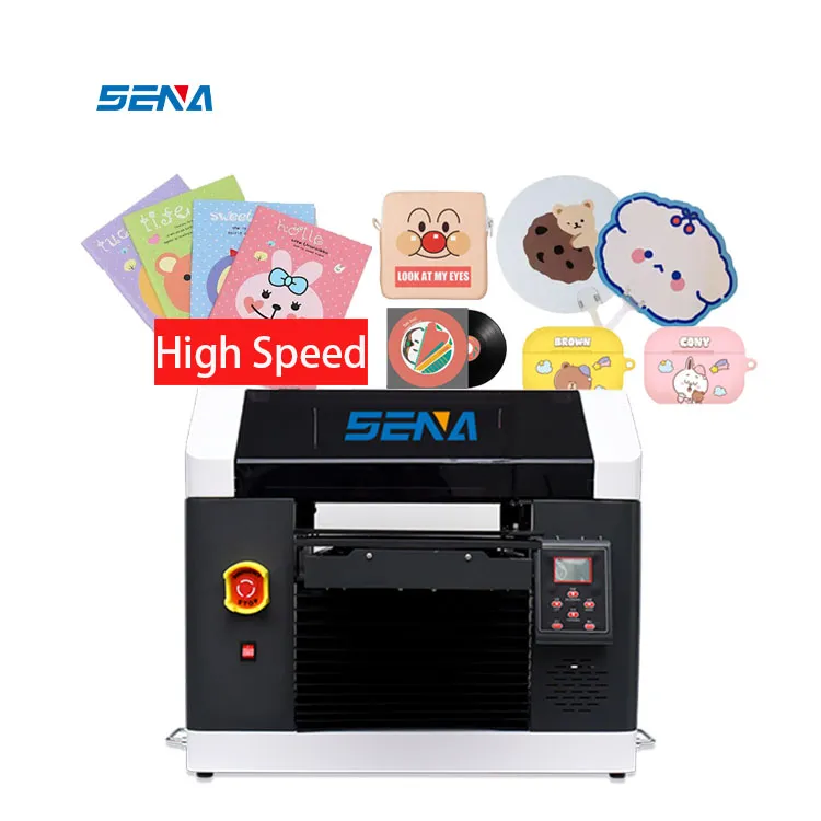 Full Color Mini UV Printer 30*45cm A3 A4 UV Flatbed Inkjet Printer Custom for ID Card Phonecase Acrylic Sticker Glass Wood PVC