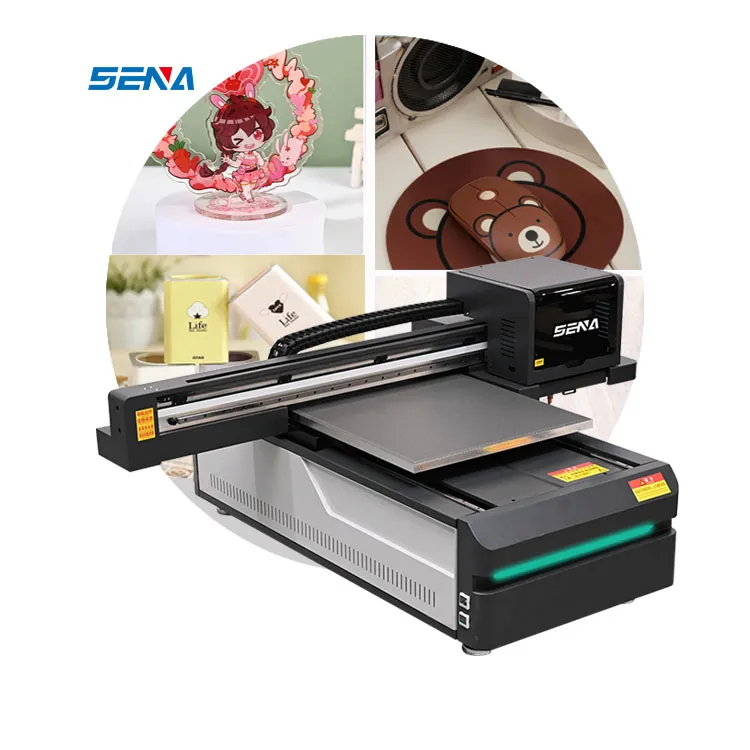 உயரம் சரிசெய்யக்கூடிய 3D டிஜிட்டல் பிரிண்டர் 60*90cm A3 அளவு Inkjet Flatbed UV Printer for Glass Wood Acrylic Box Wine Bottle Phone Case