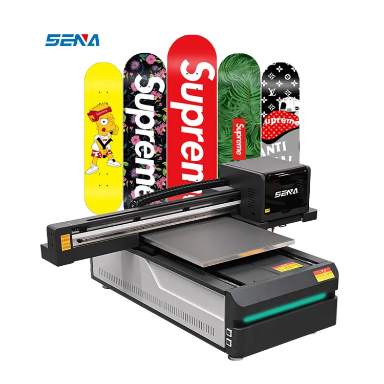 Printer Flatbed Inkjet UV Kualitas Tinggi Mesin Cetak Digital Kecepatan Cepat 3D Kustom untuk Stiker PVC Kaca Casing Ponsel Logam Kayu