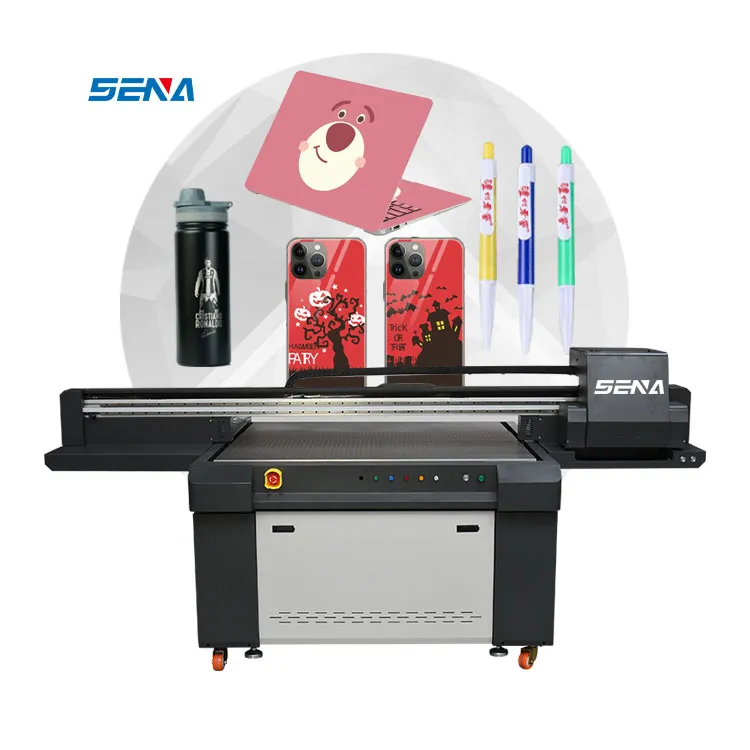 Printer Cetak Flatbed Kecepatan Tinggi Printer Flatbed Inkjet UV 1390 untuk Stiker Label Kartu Casing Ponsel Tanda Dekoratif