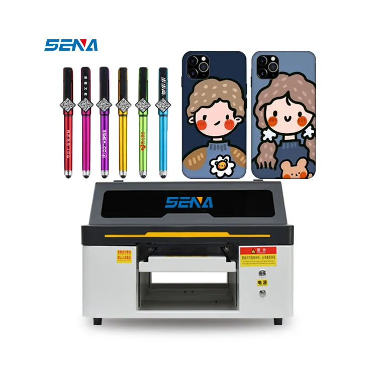 Diskon Besar Printer Flatbed Inkjet UV 30*45Cm A3 Mesin Cetak Digital 3D Kecil untuk Kaca Kayu Akrilik Casing Ponsel Stiker Logam