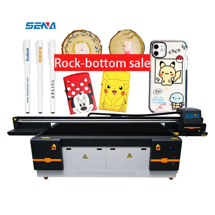 Penggunaan Industri Semua Dalam Satu Printer Format Besar 2513 UV Inkjet Flatbed Printer Pernis untuk Casing Ponsel 3D Label Kaca Kartu Akrilik