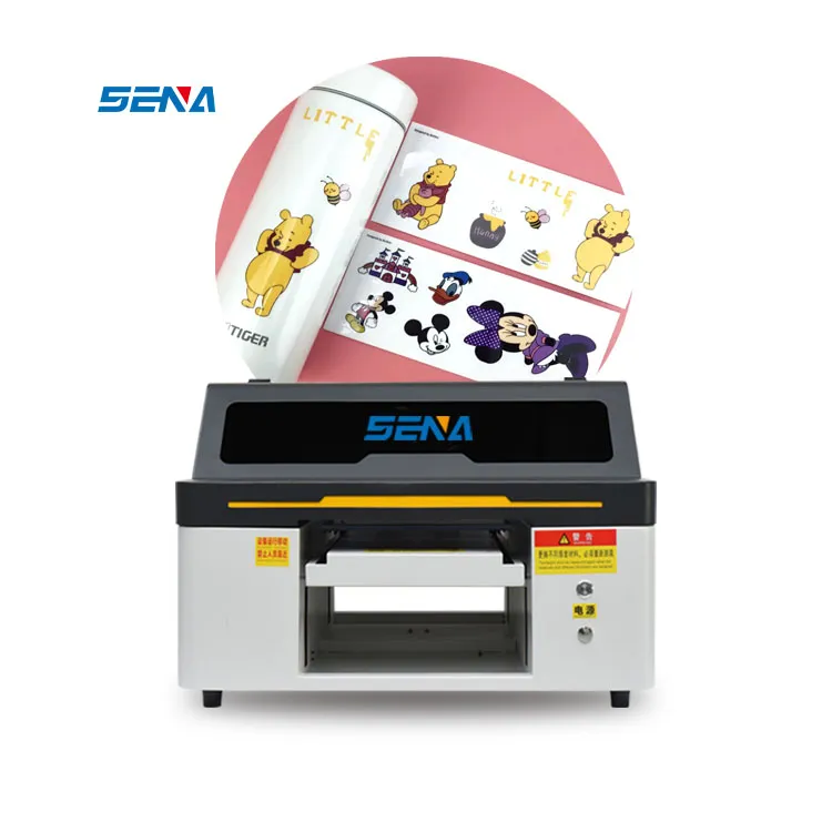 Printer Inkjet untuk Kertas Transfer Panas 3045E Printer Datar Tinta UV Kecil untuk Casing Ponsel Plastik Kartu Silinder Logam Akrilik Kayu