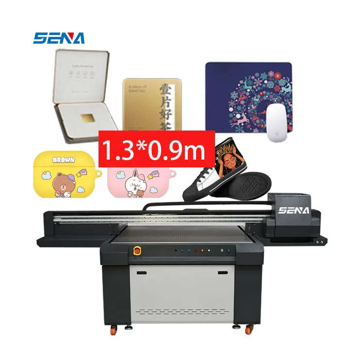 Inkjet Printer for Sublimation 1.3*0.90m Large Format UV Inkjet Flatbed Printer for Phone Case Acrylic Metal Card T-shirt Label