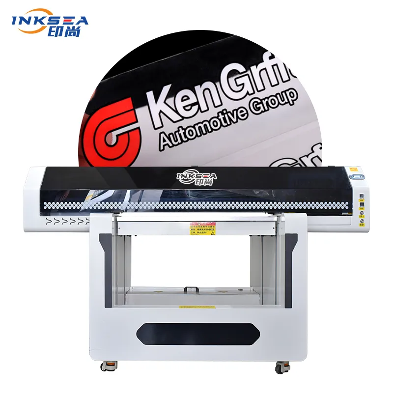 Inkjet Printer Logo کسٹم UV فلیٹ بیڈ پرنٹر 90*60cm Ricoh G5 Nozzle کے ساتھ