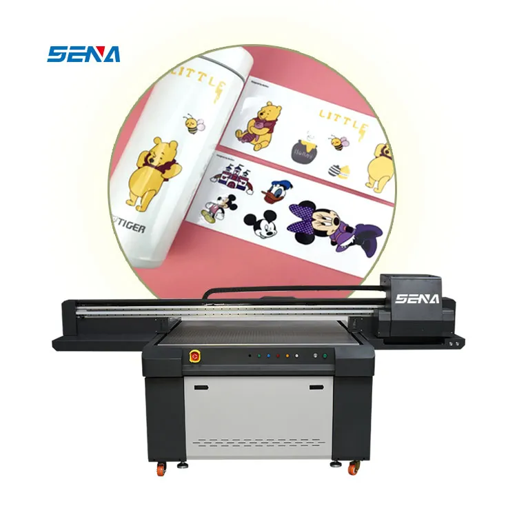 ເຄື່ອງພິມ Inkjet ຂາຍ 1390 UV Inkjet Flatbed Printer ເຫມາະສໍາລັບ Canvas Ceramic Glass Wood Acrylic Box Wine Bottle Phone Case