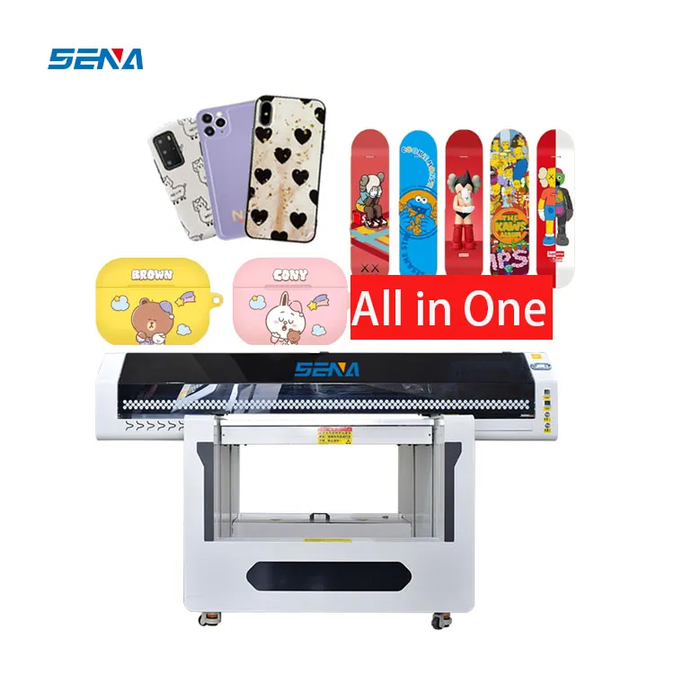 Printer Inkjet Dijual Industri Periklanan Digital 90*60Cm Printer Inkjet UV Flatbed LED A3 untuk Kaca 3D Kayu Logam PVC Akrilik