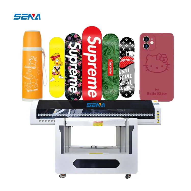 ເຄື່ອງພິມ Inkjet on Sale UV Inkjte Flatbed Printer Machine 3D Varnish All in One for T-Shirt Phone Case Glass Wood PVC Card Label