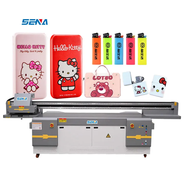 Format Besar 2.5*1.3M UV Inkjet Flatbed Printer Digital Lebih Cepat CMYKW Pernis untuk 3D Ubin Kulit Casing Ponsel Kaca Kayu Kartu PVC