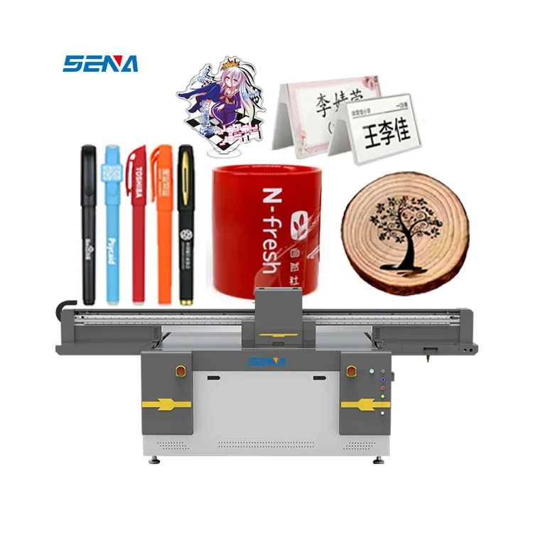 ເຄື່ອງພິມຂະຫນາດໃຫຍ່ 1.6*1.0m Automatic UV Inkjet Flatbed Printer 6 Color Varnish Custom for Acrylic Phonecase PVC Card Pen Golf