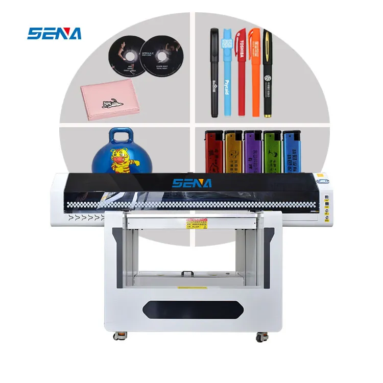 Latest A3 Uv Printer 90*60cm Printing Machine Inkjet Flatbed DTF UV Printer for 3D Wallpaper Leather PVC Tiles Wood Phone Case