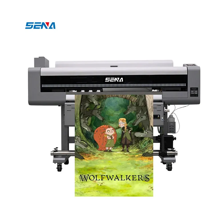 Printer Eco Solvent Terbaru Pencetakan Printer Inkjet UV Format Lebar untuk Gulungan Rok Kulit Fleksibel Kain T-Shirt Bahan Katun