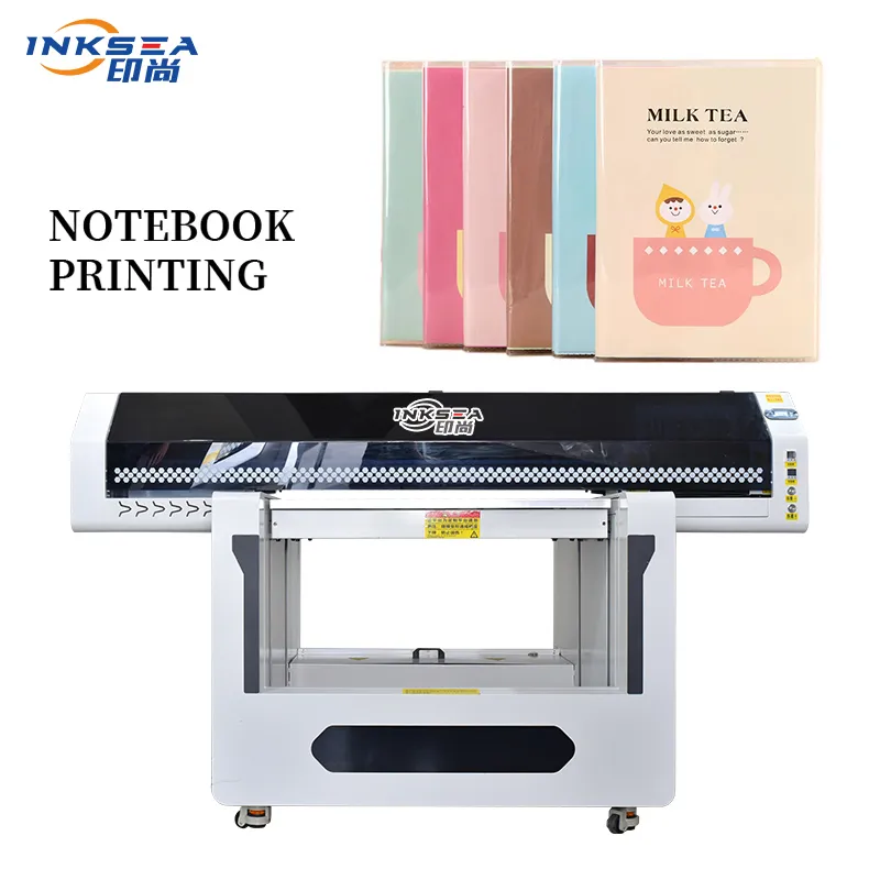 Mesin Cetak Kulit 900*600Mm Printer UV Format Besar dengan Nosel Ricoh Kaus Sepatu Casing Ponsel Kustom Film Lembut UV