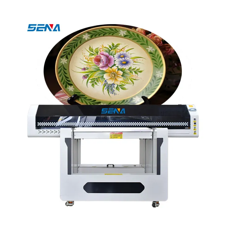 LED High Resolution 90*60CM A3 With Varnish Inkjet UV Flatbed Printer With 3D Relief Phone Case Acrylic Metal Cup Card Printer