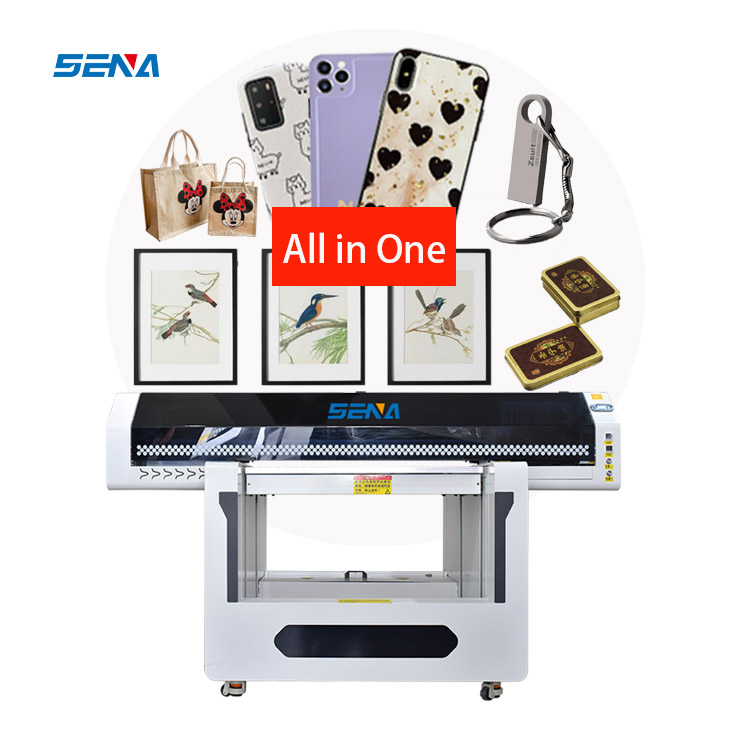 Logo Digital Printing Shop Machine 9060 Flatbed DTF UV Inkjet Printer A3 for Eco Solvent Media Digital Phone Case Pad 3D Printer