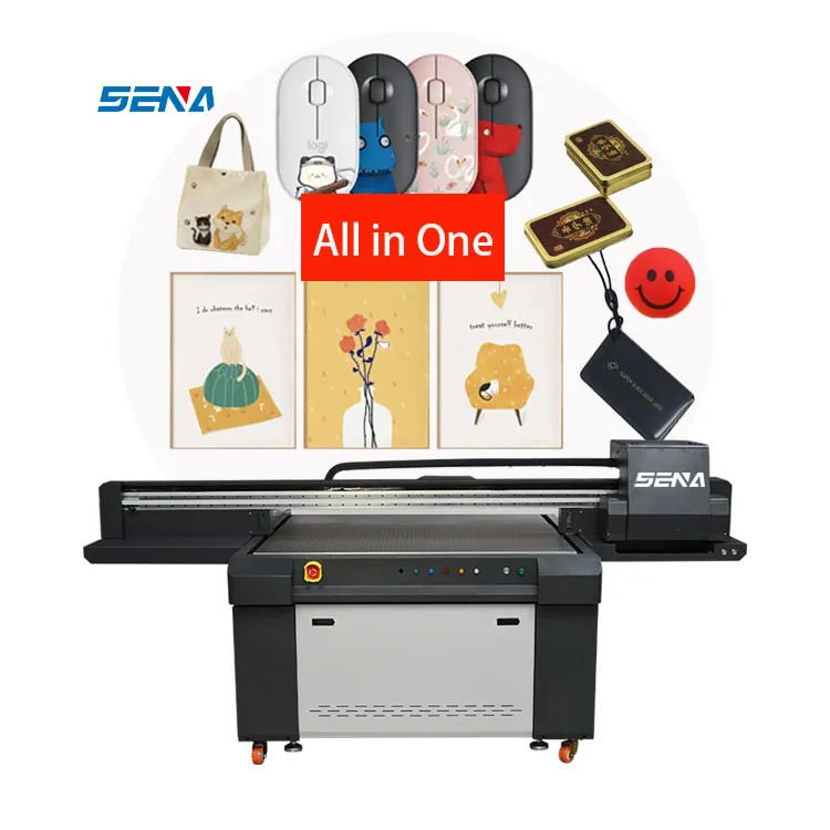 Mesin Toko Cetak Digital Logo Printer Flatbed Inkjet UV 1390 Casing Ponsel Digital Media Pelarut Ramah Format Besar Printer 3D